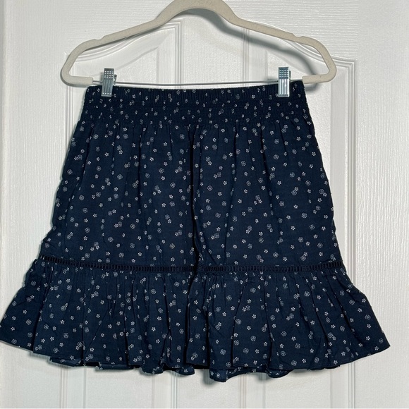 Madewell Smock-Waist Ruffle Tiny Bandana Flower Twilight‎ - Picture 2 of 7